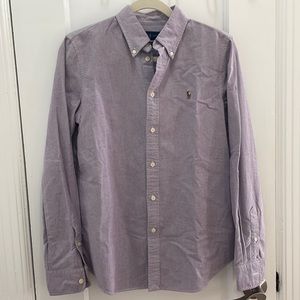 Ralph Lauren Purple Button Up. Medium Women